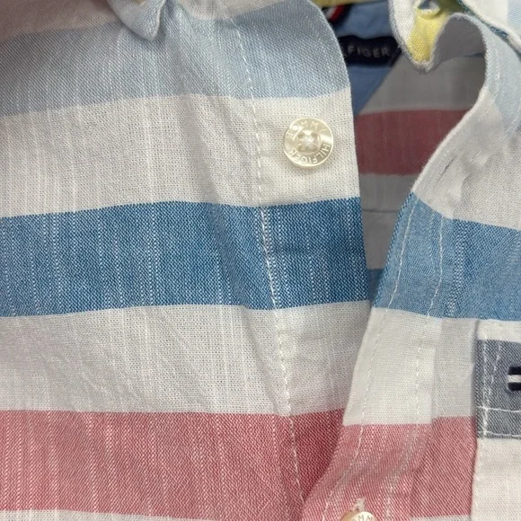 Tommy Hilfiger Boy’s Multicolor Striped Shirt Size Small - Picture 4 of 7